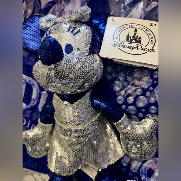 Disney Parks Disneyland 60th Birthday Diamond Anniversary Sequin Minnie Mouse - Picture 9 of 13